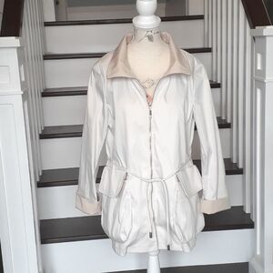 x Carolina Herrera ecru & beige lightweight jacket
